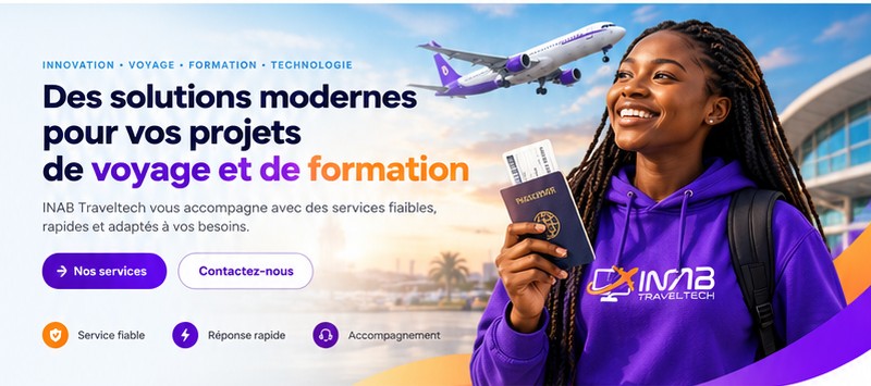 Visuel illustrant les voyages, l'avion et les documents de voyage